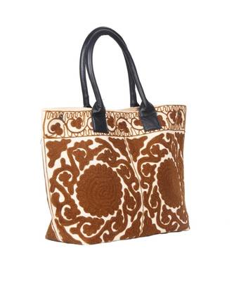 Vintage Handmade Canvas cotton Embrodiery Women Hand Bag 3