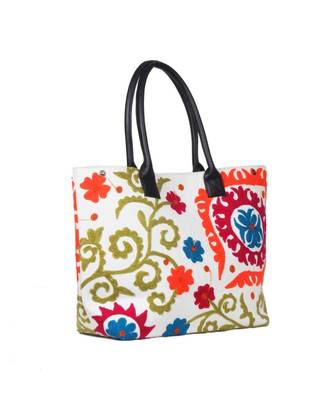 Vintage Handmade Canvas cotton Embrodiery Women Hand Bag 3