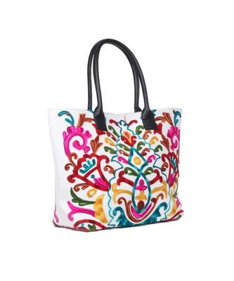 Vintage Handmade Canvas cotton Embrodiery Women Hand Bag 3