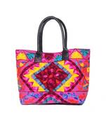 Vintage Handmade Canvas cotton Embrodiery Women Hand Bag