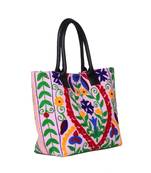 Vintage Handmade Canvas cotton Embrodiery Women Hand Bag