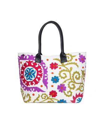 Vintage Handmade Canvas cotton Embrodiery Women Hand Bag 2