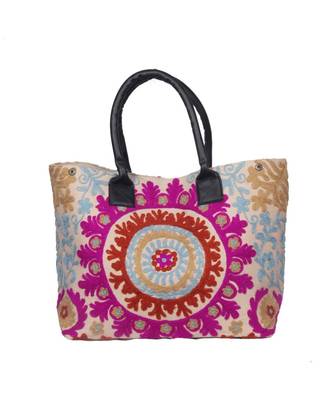 Vintage Handmade Canvas cotton Embrodiery Women Hand Bag 1