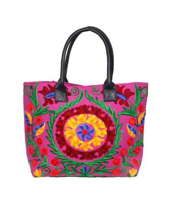 Vintage Handmade Canvas cotton Embrodiery Women Hand Bag 1