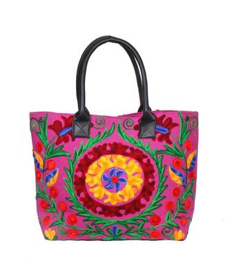 Vintage Handmade Canvas cotton Embrodiery Women Hand Bag 2