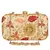 Anekaant Tulle Embroidered Faux Silk Clutch Natural & Multi