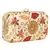 Anekaant Tulle Embroidered Faux Silk Clutch Natural & Multi
