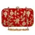 Anekaant Tulle Embroidered Velvet Clutch Red & Gold