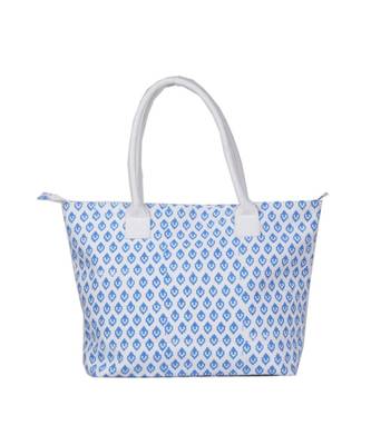 Indian Handmade cotton Blue Canwas Print Sholder Bag 1