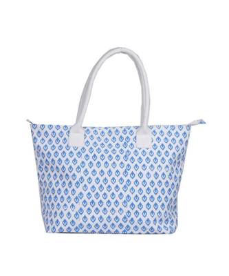 Indian Handmade cotton Blue Canwas Print Sholder Bag 2