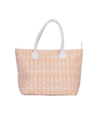 Indian Handmade cotton Orange Canwas Print Sholder Bag 2