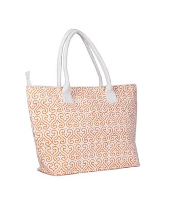 Indian Handmade cotton Orange Canwas Print Sholder Bag 3