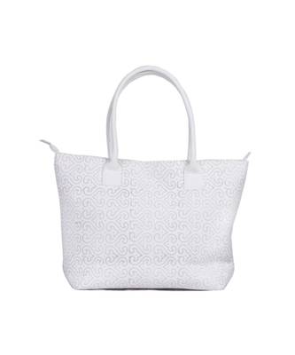 Indian Handmade cotton White Canwas Print Sholder Bag 2