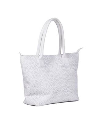 Indian Handmade cotton White Canwas Print Sholder Bag 3