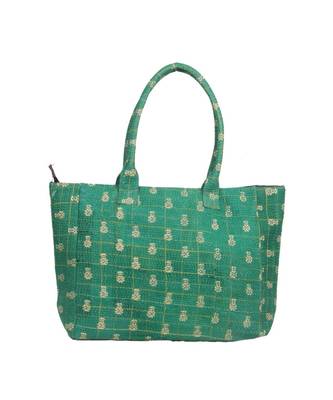 Vintage Handmade bangali kantah asian art Women Hand Bag 1