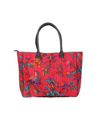 Vintage Handmade Bird kantah asian art Women Hand Bag 3