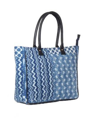 Vintage Handmade Indigo Kantha asian art Women Hand Bag 2