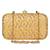 Anekaant Tulle Printed Silk Clutch Yellow & Gold