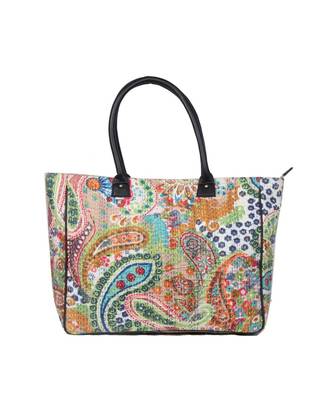Vintage Handmade Phaisely Print asian art Women Hand Bag 1