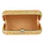 Anekaant Tulle Printed Silk Clutch Yellow & Gold