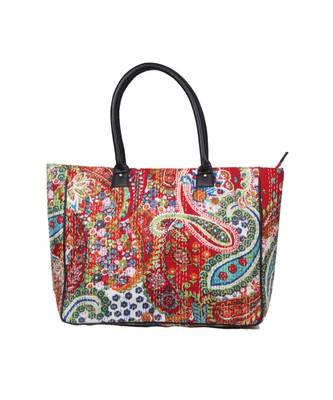 Vintage Handmade Phaisely Print asian art Women Hand Bag 1