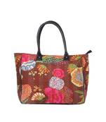 Vintage Handmade Pinapple printe asian art Women Hand Bag