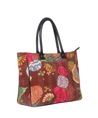 Vintage Handmade Pinapple printe asian art Women Hand Bag 2