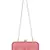 Anekaant Tulle Printed Silk Clutch Pink & Gold