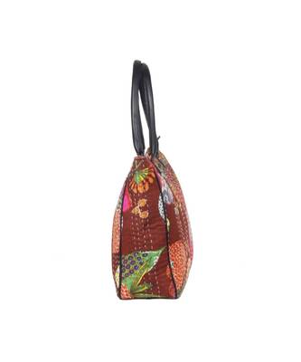 Vintage Handmade Pinapple printe asian art Women Hand Bag 3