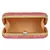 Anekaant Tulle Printed Silk Clutch Pink & Gold