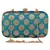 Anekaant Tulle Printed Faux Silk Clutch Rama Green & Gold