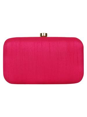 Anekaant Adorn Embellished Faux Silk Clutch Pink & Multi 3