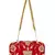 Anekaant Hasp Embroidered Velvet Clutch Red & Gold