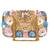 Anekaant Hasp Sequines Embellished Velvet Clutch Natural & Multi