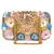 Anekaant Hasp Sequines Embellished Velvet Clutch Natural & Multi