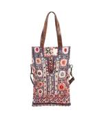 Vintage Pakisthani choli Sweep leather Hand Bag