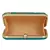 Anekaant Adorn Embroidered Faux Silk Clutch Bottle Green & Gold