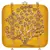 Anekaant Vista Embroidered Faux Silk Clutch Yellow & Gold