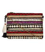 Anekaant Glitzy Black Canvas Sling Bag