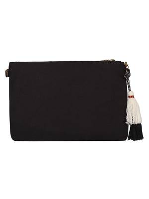 Anekaant Glitzy Black Canvas Sling Bag 3