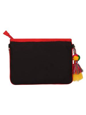 Anekaant Classy Black & Multicolor Canvas Sling Bag 3