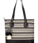 Anekaant Monochrome Black & White Cotton Tote Bag