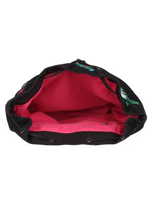 Anekaant Floral Black & Multicolor Canvas  Backpack 4