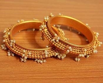 Gold Pearl Bangles-And-Bracelets 1