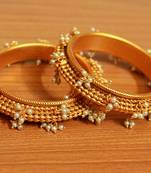 Gold Pearl Bangles-And-Bracelets