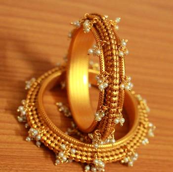 Gold Pearl Bangles-And-Bracelets 2