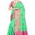 Green woven cotton silk saree with blouse