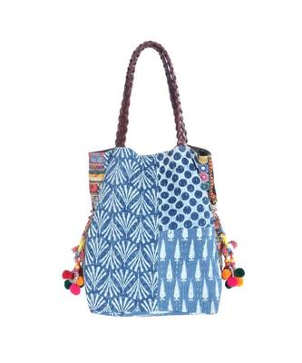 Vintage Dari Fabric Sweep leather Hand Bag 1