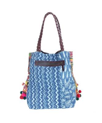 Vintage Dari Fabric Sweep leather Hand Bag 2