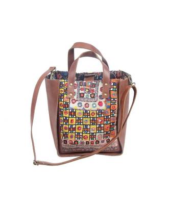 Vintage Pakisthani choli Sweep leather Shoulder Bag 1